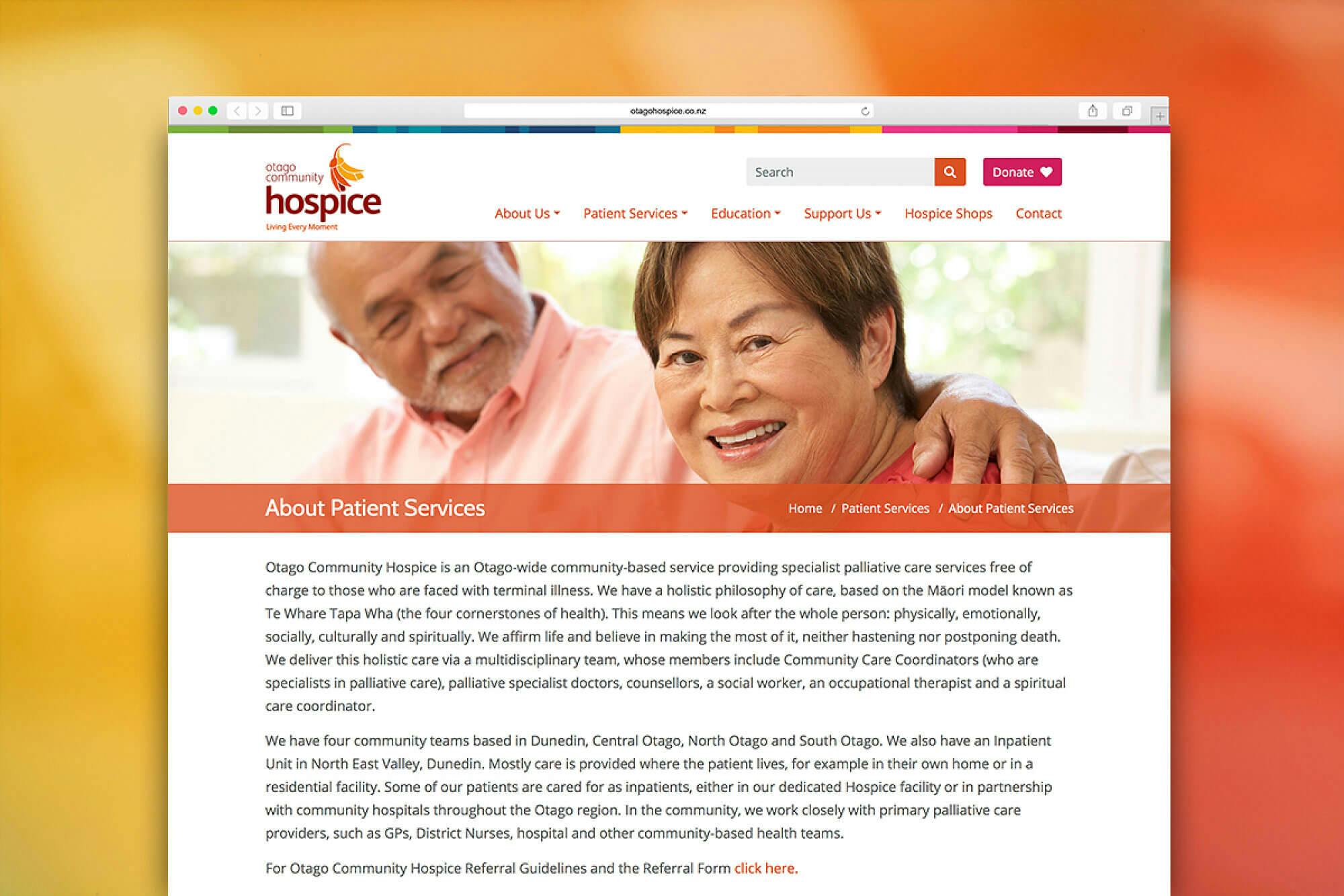 firebrand otago hospice website